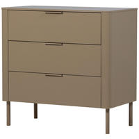 KOMMODE Gunnar, 94/93/52 cm, 3 Schublade(n)  - Schlammfarben/Schwarz, Design, Holz/Metall (94/93/52cm) - Livetastic
