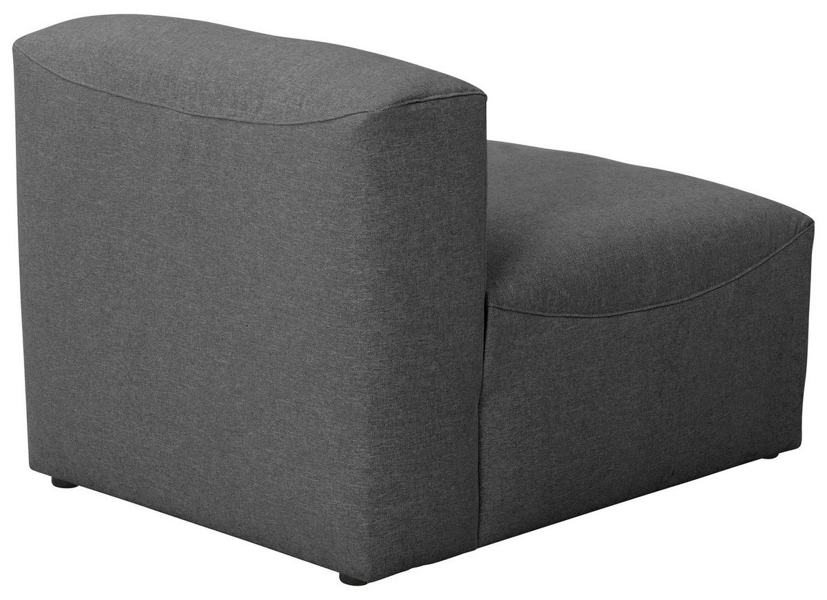 SOFAELEMENT in Flachgewebe Anthrazit  - Anthrazit/Schwarz, Design, Kunststoff/Textil (75/73/100cm) - Max Winzer