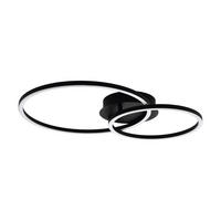 DECKENLEUCHTE 12 W    45/30/12 cm  - Weiss/Schwarz, Basics, Kunststoff/Metall (45/30/12cm) - Eglo