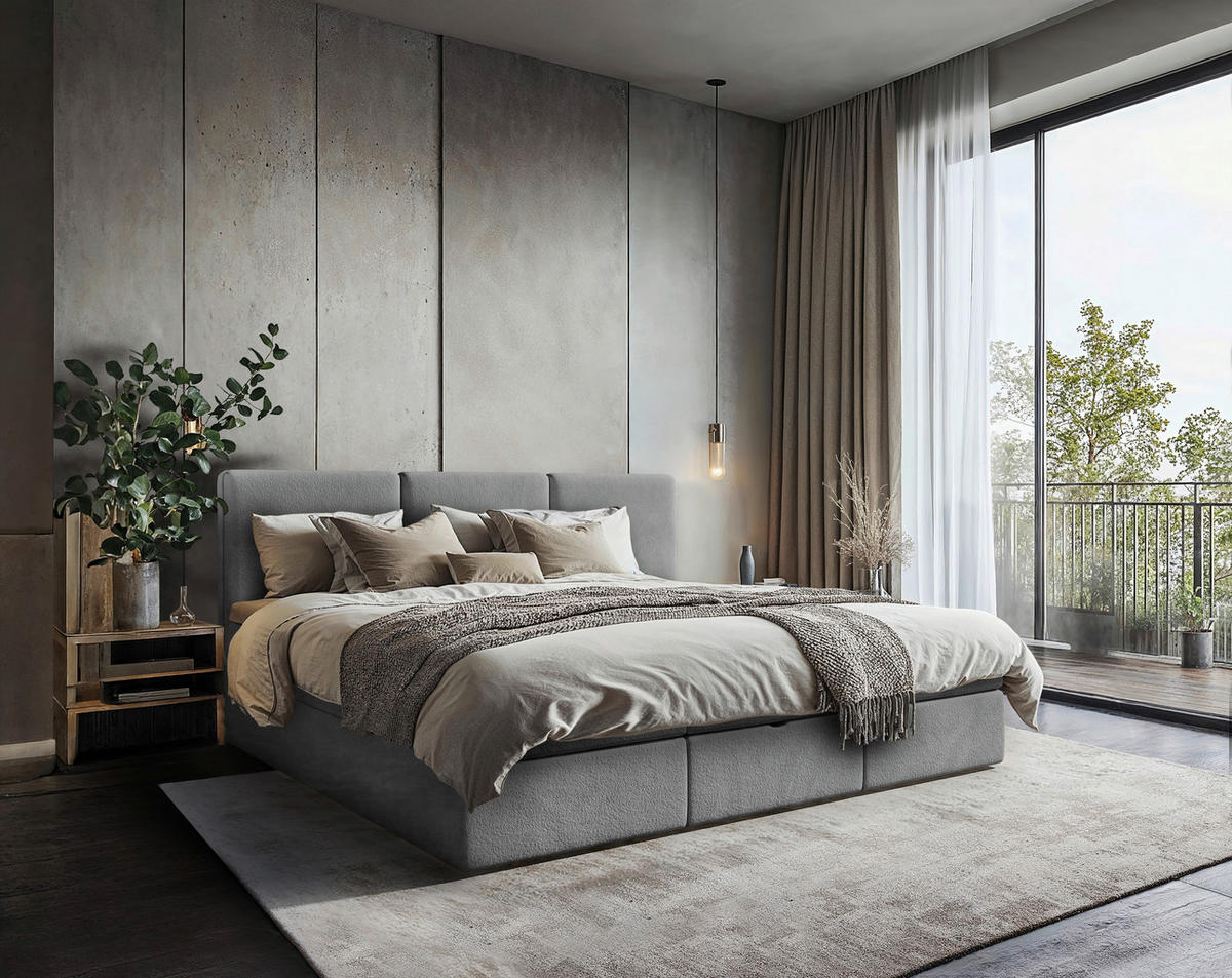 FAMILIENBETT - Dunkelgrau/Schwarz, MODERN, Holz/Holzwerkstoff (270/200cm) - MID.YOU