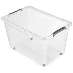 BOX MIT DECKEL    58/39/35 cm  - Transparent, Basics, Kunststoff (58/39/35cm) - Homeware