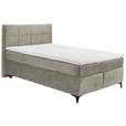 BOXSPRINGBETT 140/200 cm  in Hellgrau  - Hellgrau/Schwarz, Design, Holzwerkstoff/Kunststoff (140/200cm) - Xora