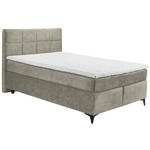 BOXSPRINGBETT 140/200 cm  in Hellgrau  - Hellgrau/Schwarz, Design, Holzwerkstoff/Kunststoff (140/200cm) - Xora