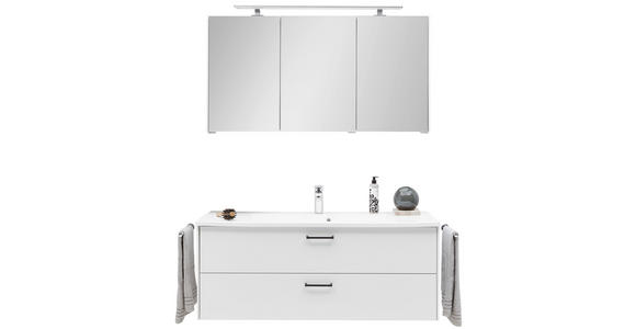 BADEZIMMER in 122 cm - Chromfarben/Weiß, MODERN, Glas/Holzwerkstoff (122cm) - Novel