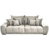 BIGSOFA Feincord Creme  - Creme/Schwarz, KONVENTIONELL, Holz/Textil (280/67/120cm) - Carryhome
