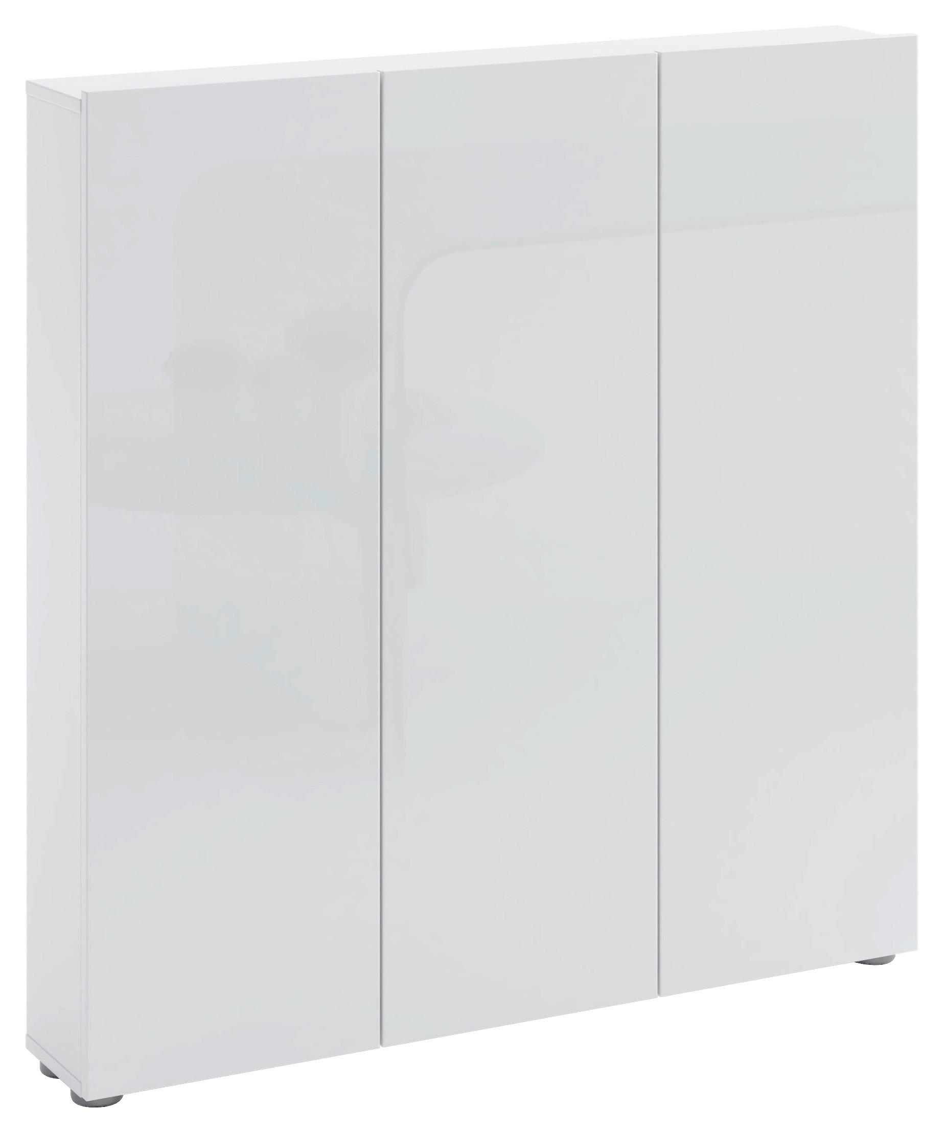 SCHUHSCHRANK Weiß  - Schwarz/Weiß, Design, Holzwerkstoff/Kunststoff (110/115/19cm) - Xora