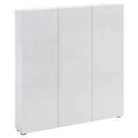 SCHUHSCHRANK Weiß  - Schwarz/Weiß, Design, Holzwerkstoff/Kunststoff (110/115/19cm) - Xora