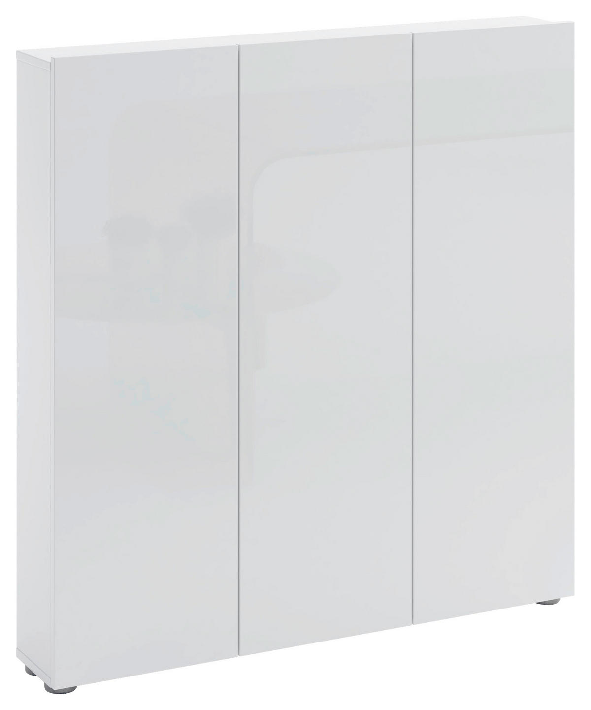 SCHUHSCHRANK Weiß  - Schwarz/Weiß, Design, Holzwerkstoff/Kunststoff (110/115/19cm) - Xora