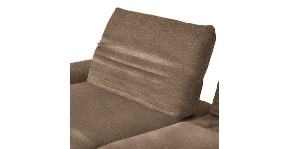 ECKSOFA  in Bouclé Hellbraun  170-195/280 cm  - Hellbraun/Schwarz, Design, Textil/Metall (170-195/280cm) - Dieter Knoll