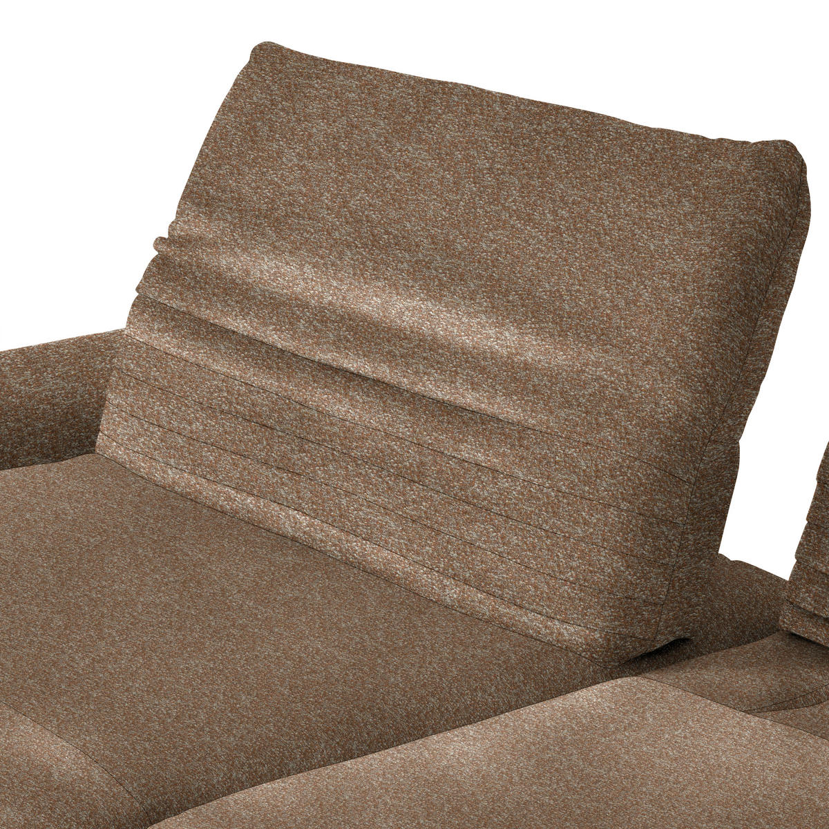 ECKSOFA  in Bouclé Hellbraun  170-195/280 cm  - Hellbraun/Schwarz, Design, Textil/Metall (170-195/280cm) - Dieter Knoll
