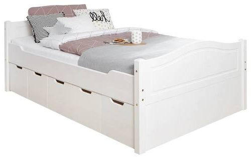 POSTEĽ S ÚLOŽNÝM PRIESTOROM 140/200 cm, biela - biela, Modern, drevo (140/200cm) - MID.YOU