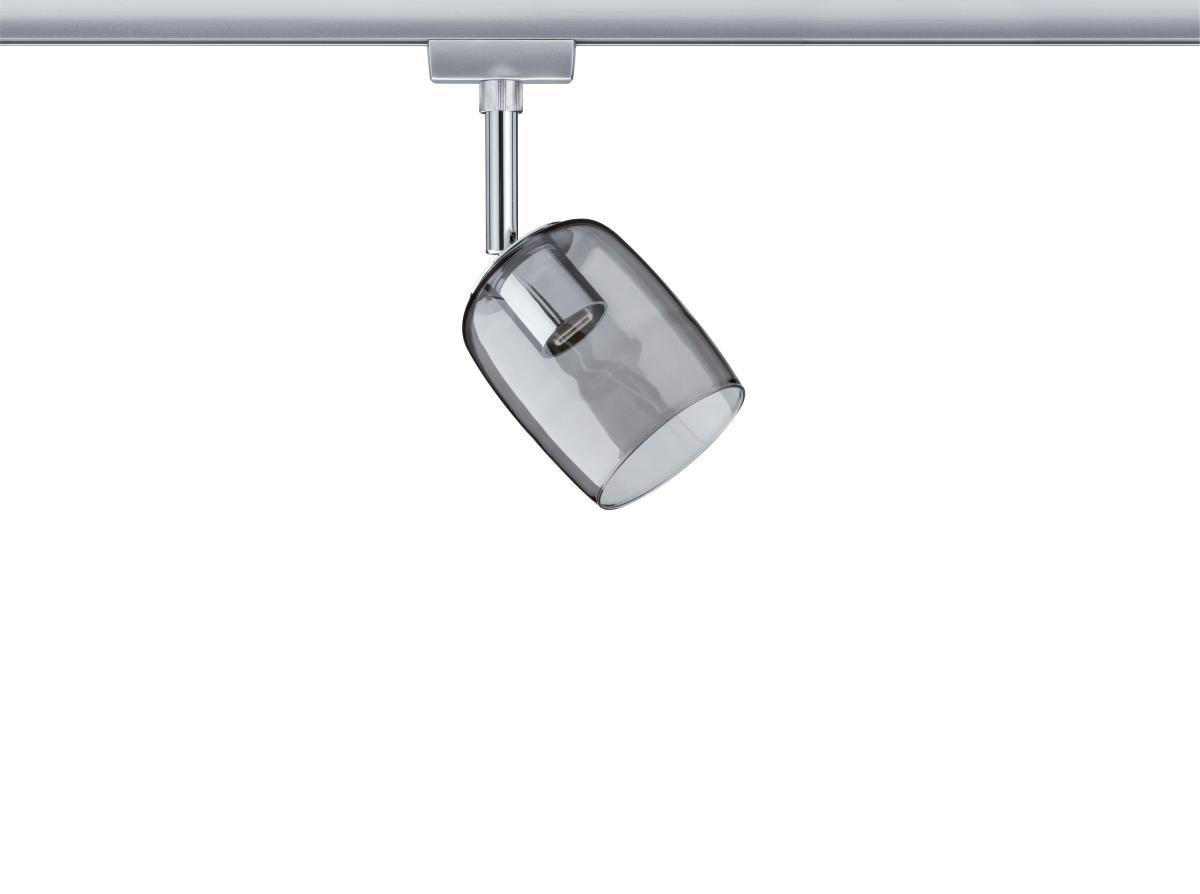 SCHIENENSYSTEM-STRAHLER URail   - Chromfarben, Design, Glas/Metall (7,4/12,8/11,5cm) - Paulmann