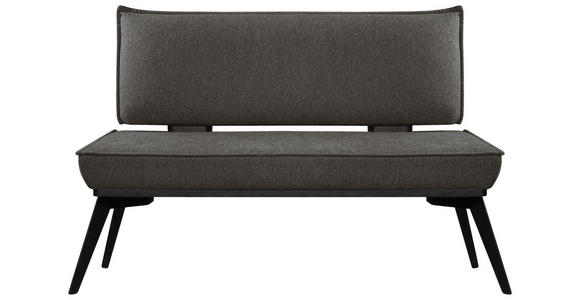 SITZBANK 173/90/65 cm Webstoff Schwarz Buche massiv - Schwarz, Basics, Holz/Textil (173/90/65cm) - Carryhome