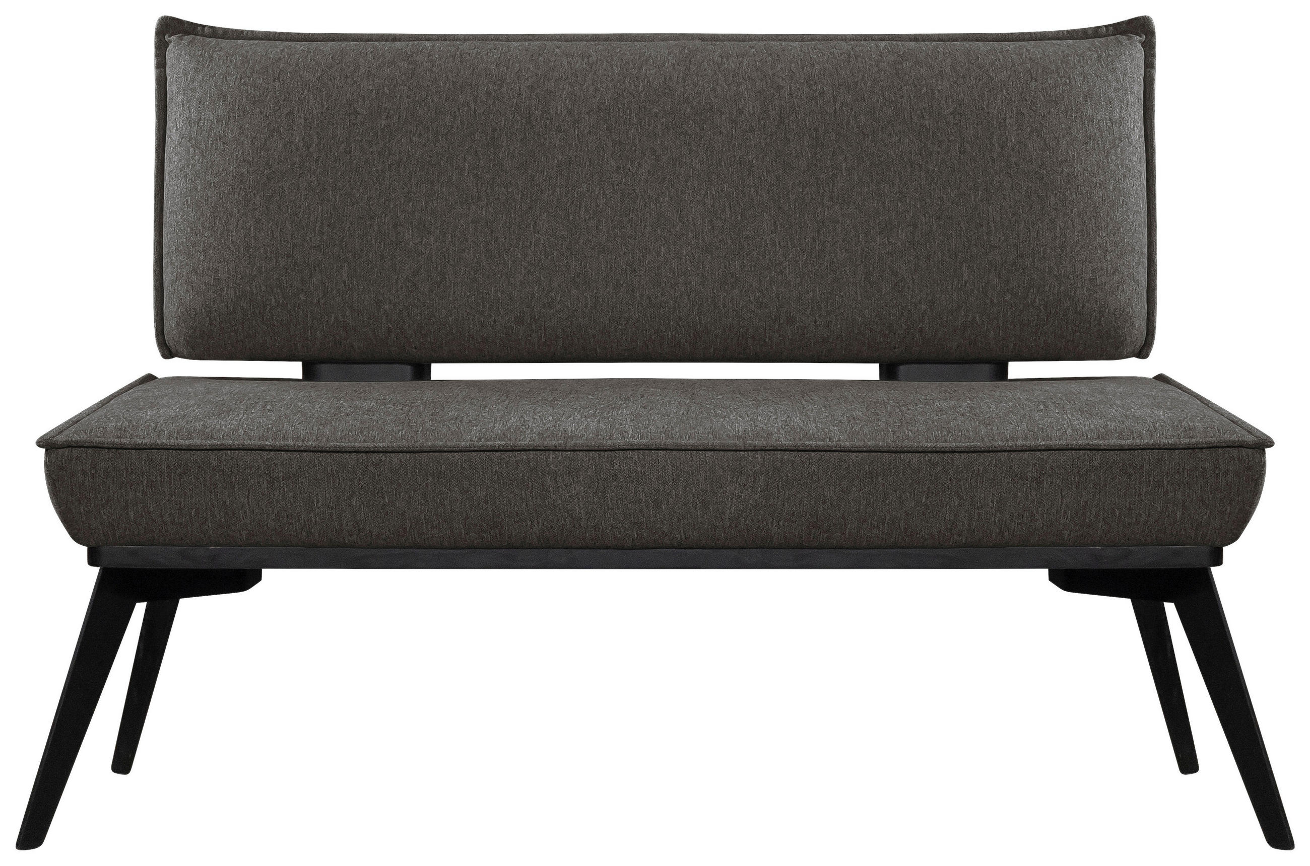 SITZBANK 173/90/65 cm Webstoff Schwarz Buche massiv  - Schwarz, Basics, Holz/Textil (173/90/65cm) - Carryhome