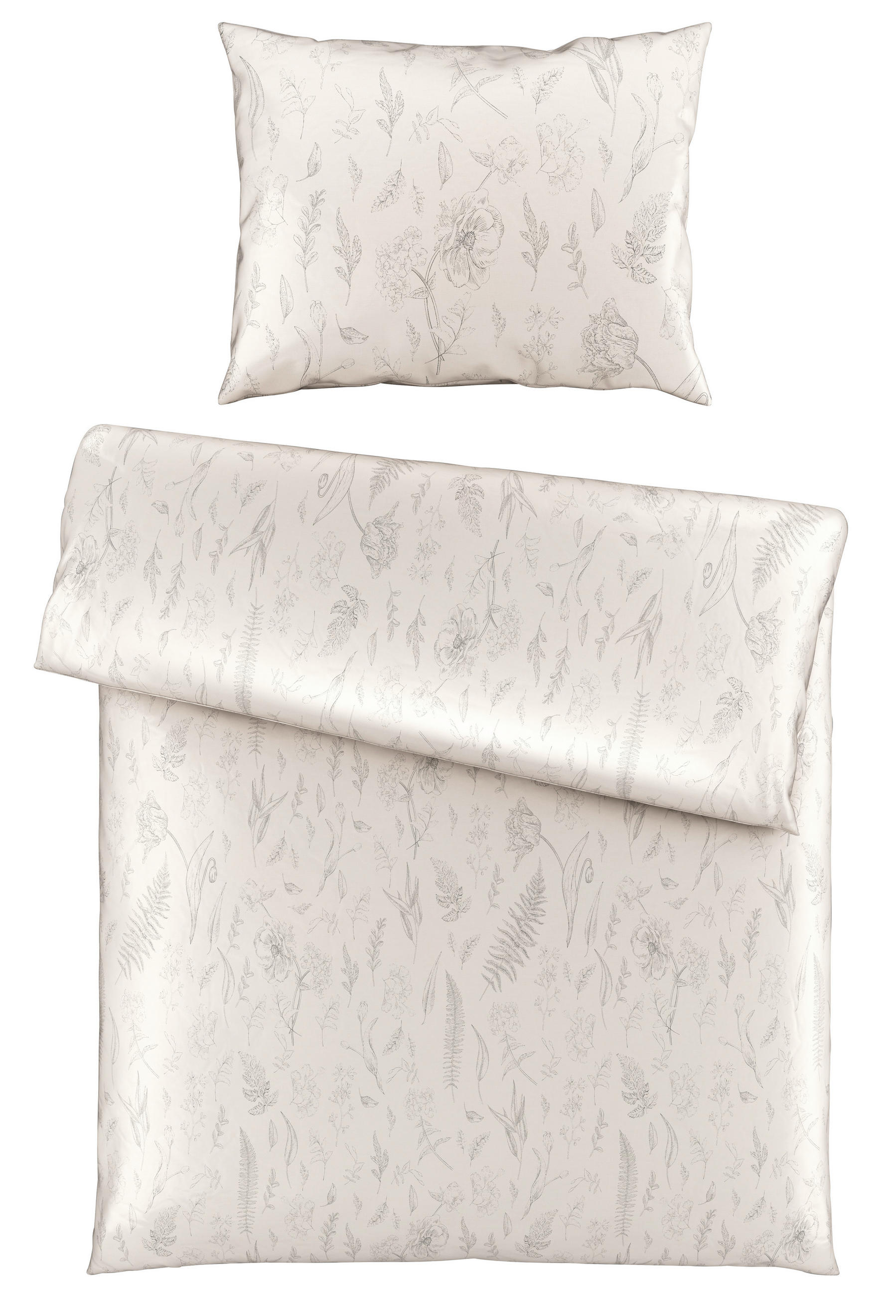 POSTELJINA DAPHNE 140/200 cm saten bela  - bela, Konvencionalno, tekstil (140/200cm) - Esposa
