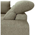 ECKSOFA Olivgrün Chenille  - Schwarz/Olivgrün, KONVENTIONELL, Textil/Metall (185/240cm) - Carryhome