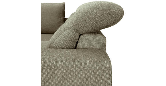 ECKSOFA Olivgrün Chenille - Schwarz/Olivgrün, KONVENTIONELL, Textil/Metall (185/240cm) - Carryhome