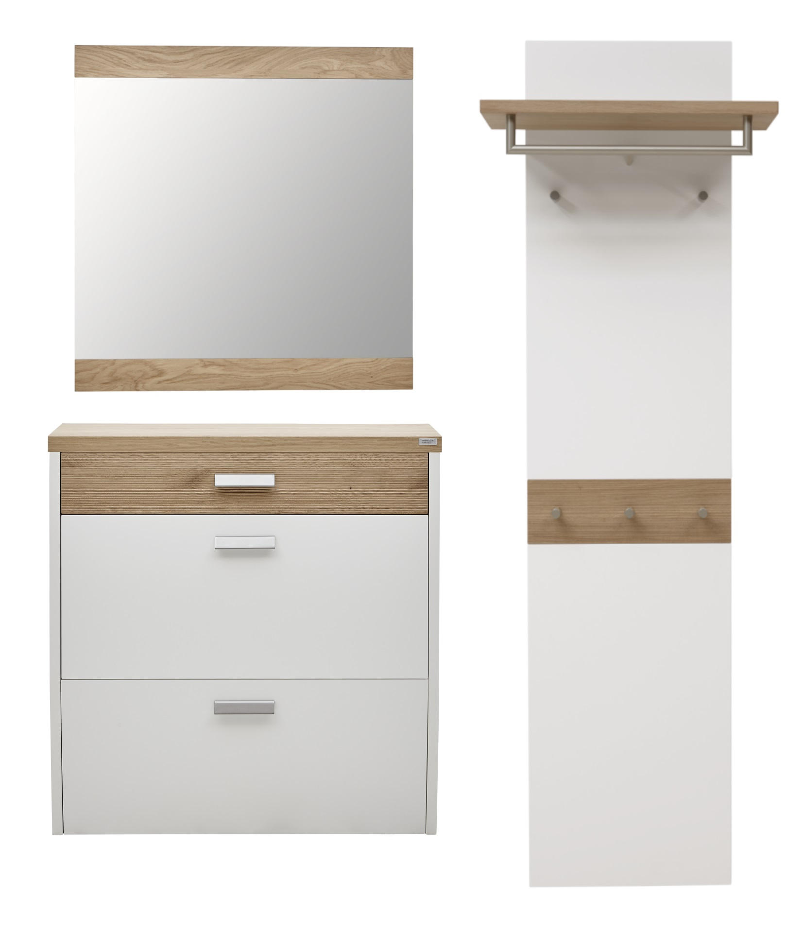 GARDEROBE Weiß, Eichefarben - Eichefarben/Weiß, Design, Holz (170/200/32cm) - Dieter Knoll