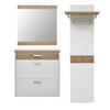 GARDEROBE 3-teilig  in 170/200/32 cm  - Eichefarben/Weiß, Design, Holz/Holzwerkstoff (170/200/32cm) - Dieter Knoll