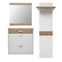 GARDEROBE 3-teilig  in 170/200/32 cm  - Weiss/Eichefarben, Design, Holz/Holzwerkstoff (170/200/32cm) - Dieter Knoll