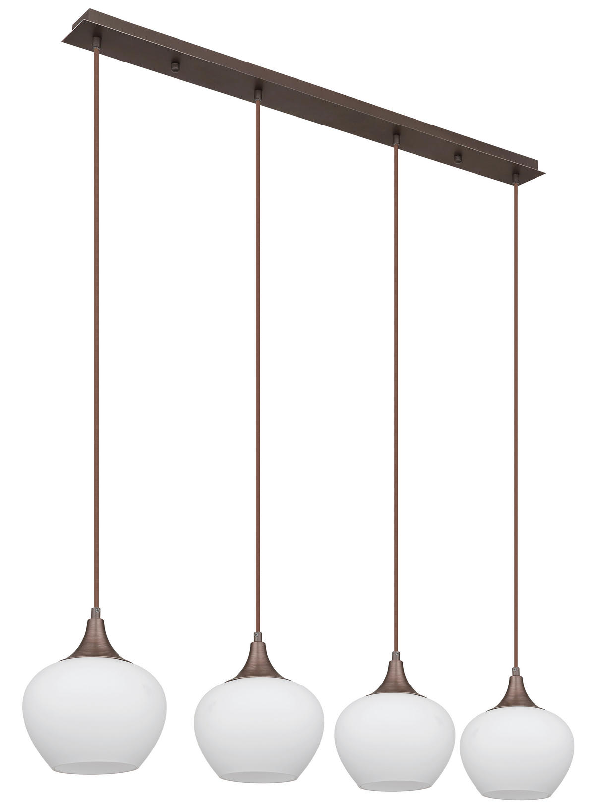 HÄNGLAMPA 100/18/120 cm  - brun/opal, Klassisk, metall/glas (100/18/120cm) - Globo