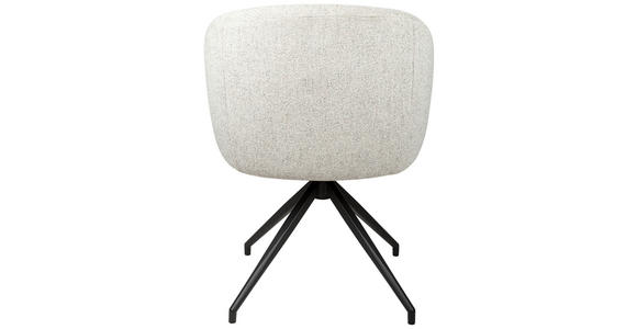 ARMLEHNSTUHL  Sitzfläche 360° drehbar, automatische Rückholfunktion Leinenoptik  - Beige/Schwarz, Design, Holz/Textil (61/84/62cm) - Valnatura