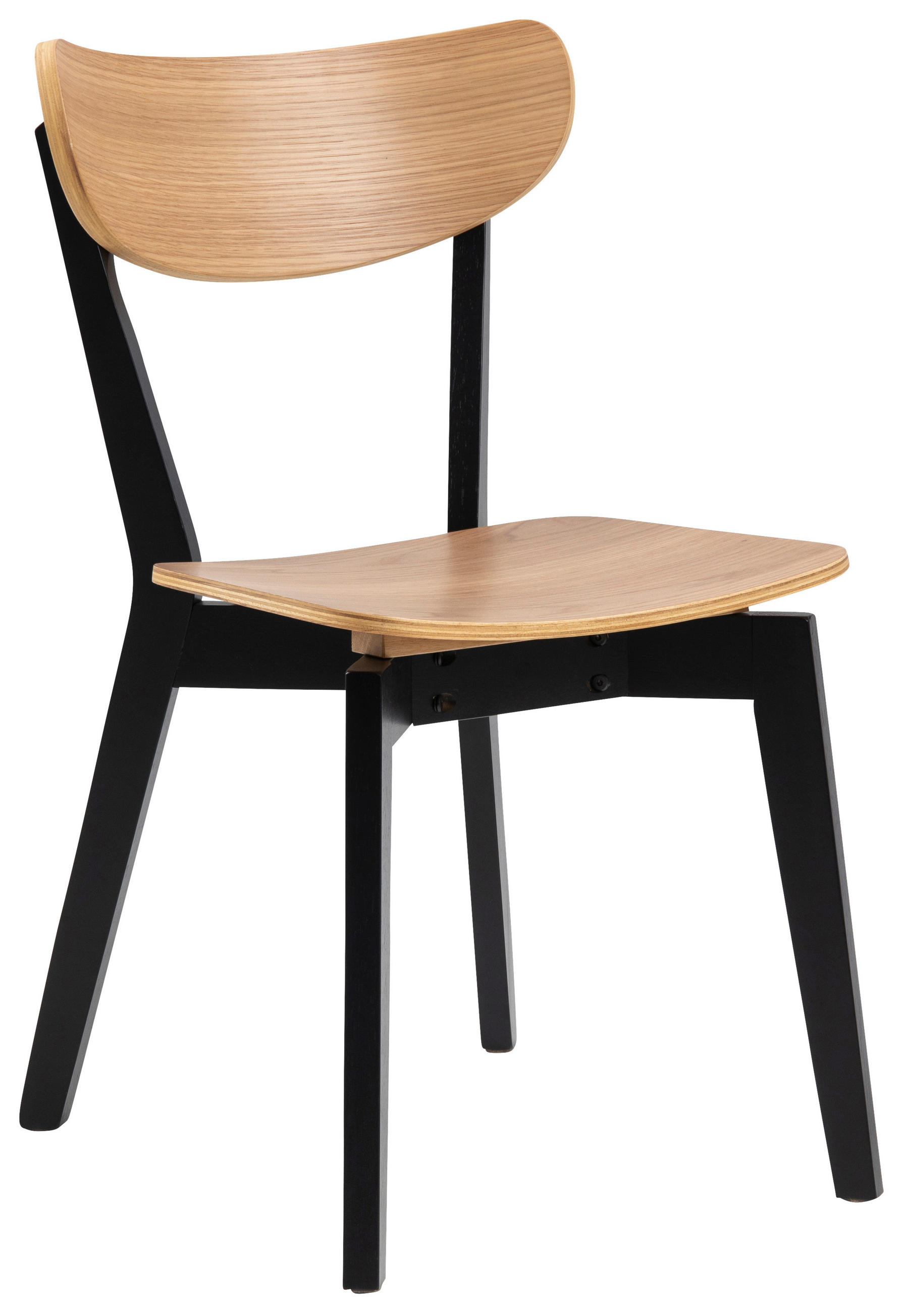 STOL, les črna, barve hrasta  - črna/barve hrasta, Konvencionalno, les (45/78/55cm) - Carryhome