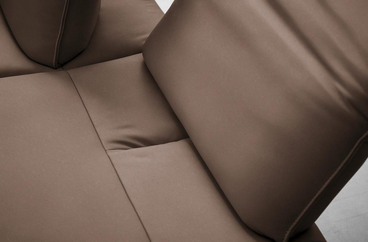 ECKSOFA  in Echtleder Braun  290/230 cm  - Anthrazit/Braun, Design, Leder/Metall (290/230cm) - Johann Jakob