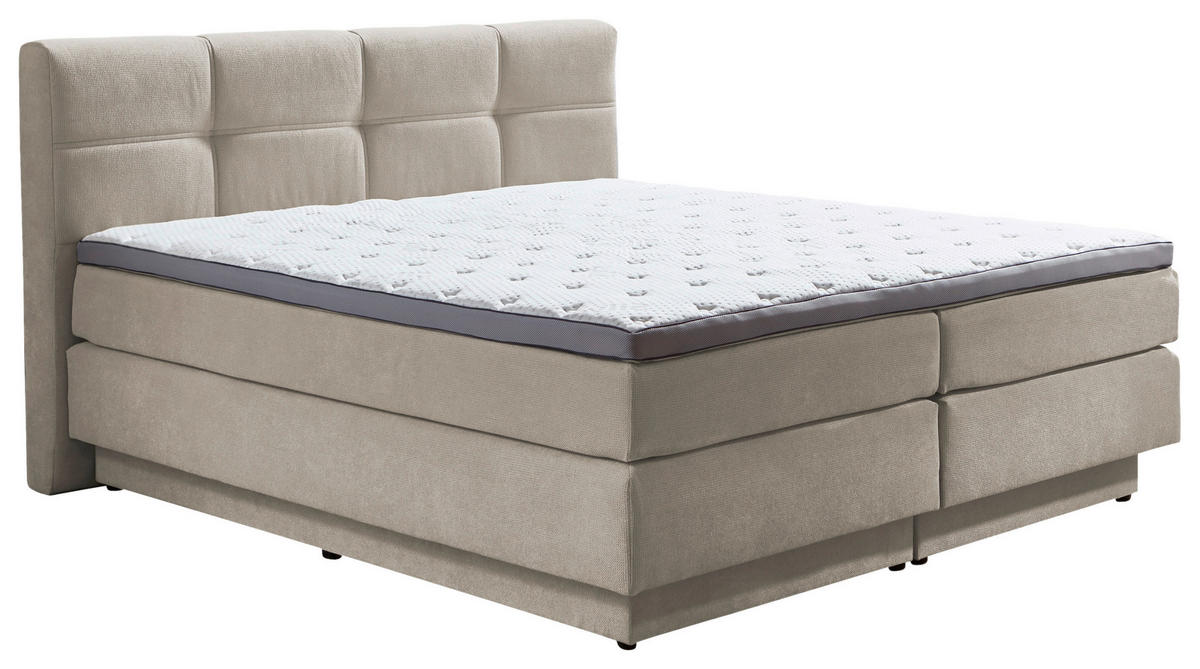 BOXSPRINGBETT 180/200 cm  Naturfarben  - Schwarz/Naturfarben, Konventionell, Kunststoff/Textil (180/200cm) - Carryhome