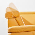 ECKSOFA in Echtleder Gelb  - Gelb/Alufarben, Design, Leder/Metall (271/239cm) - Cantus