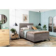 BOXSPRINGBETT 140/200 cm  in Hellbraun  - Hellbraun/Schwarz, Design, Textil/Metall (140/200cm) - Esposa