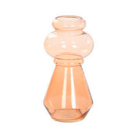 DEKOVASE  - Klar/Koralle, Basics, Glas (13,5/27,5cm) - Light & Living