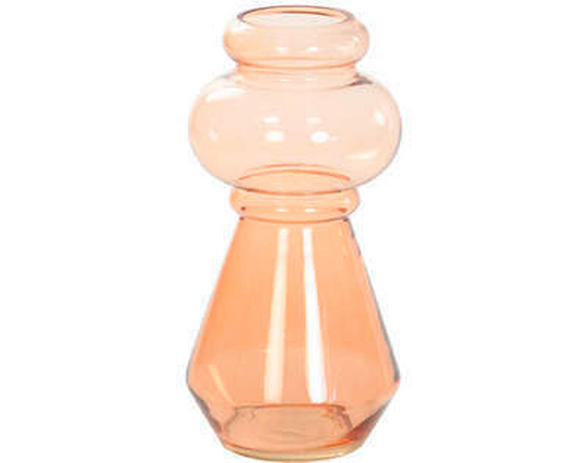 DEKOVASE  - Klar/Koralle, Basics, Glas (13,5/27,5cm) - Light & Living
