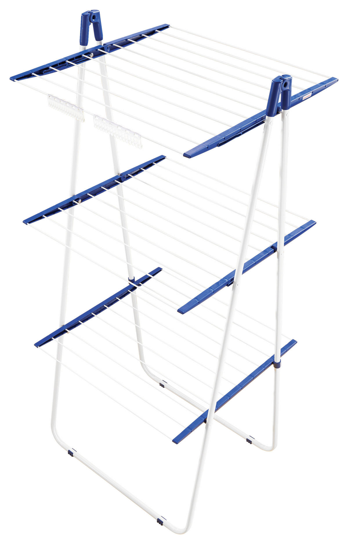USCĂTOR DE RUFE VERTICAL - albastru/alb, Basics (155/66/61cm) - Leifheit