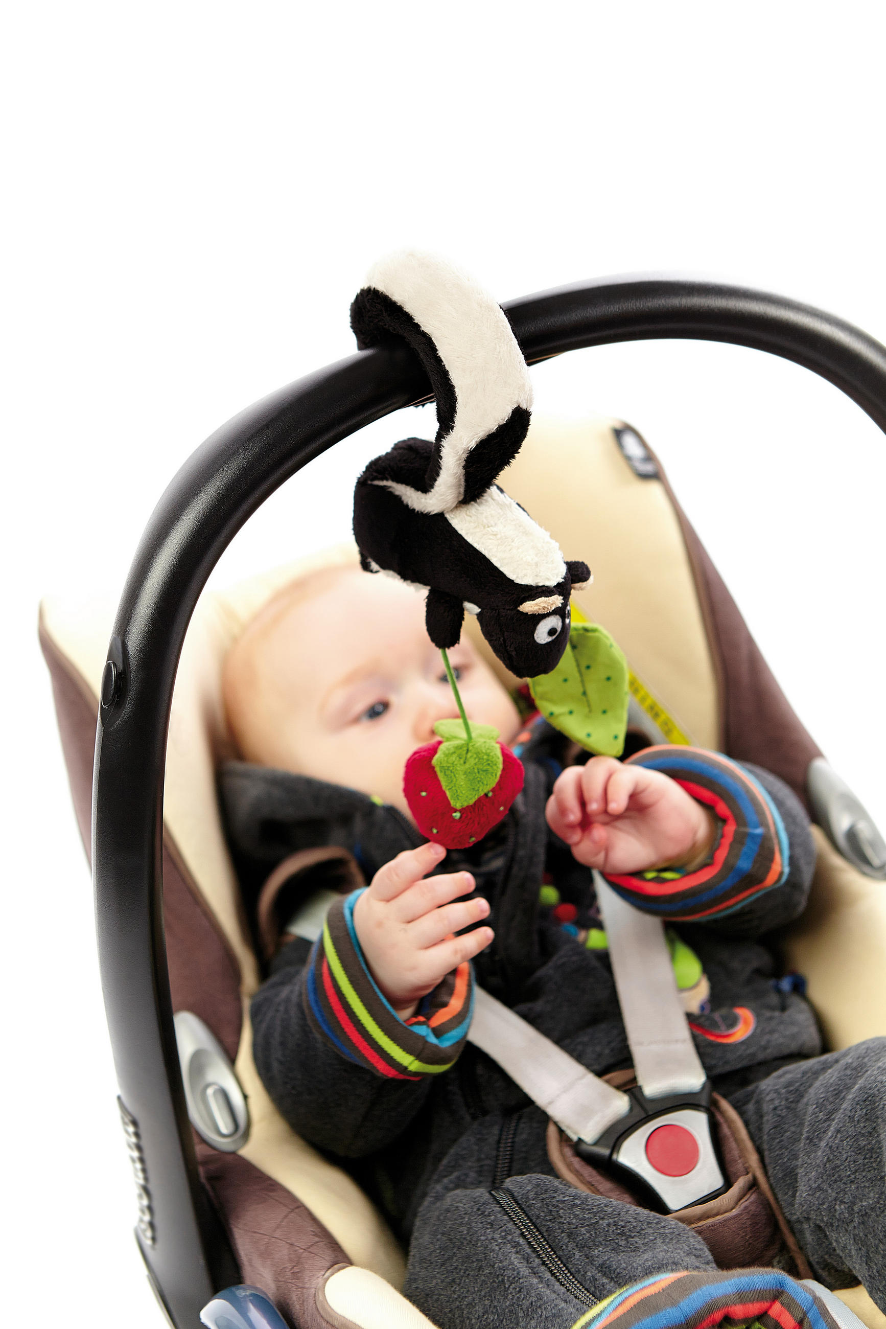 BABYSCHALENMOBILE PlayQ  - Rot/Schwarz, Basics, Textil (26/7/10cm) - Sigikid