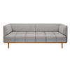 BIGSOFA Flachgewebe Grau  - Grau, MODERN, Holz/Textil (220/77/120cm) - Joka