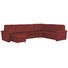 WOHNLANDSCHAFT - Chromfarben/Rot, KONVENTIONELL, Textil/Metall (163/330/240cm) - Beldomo System