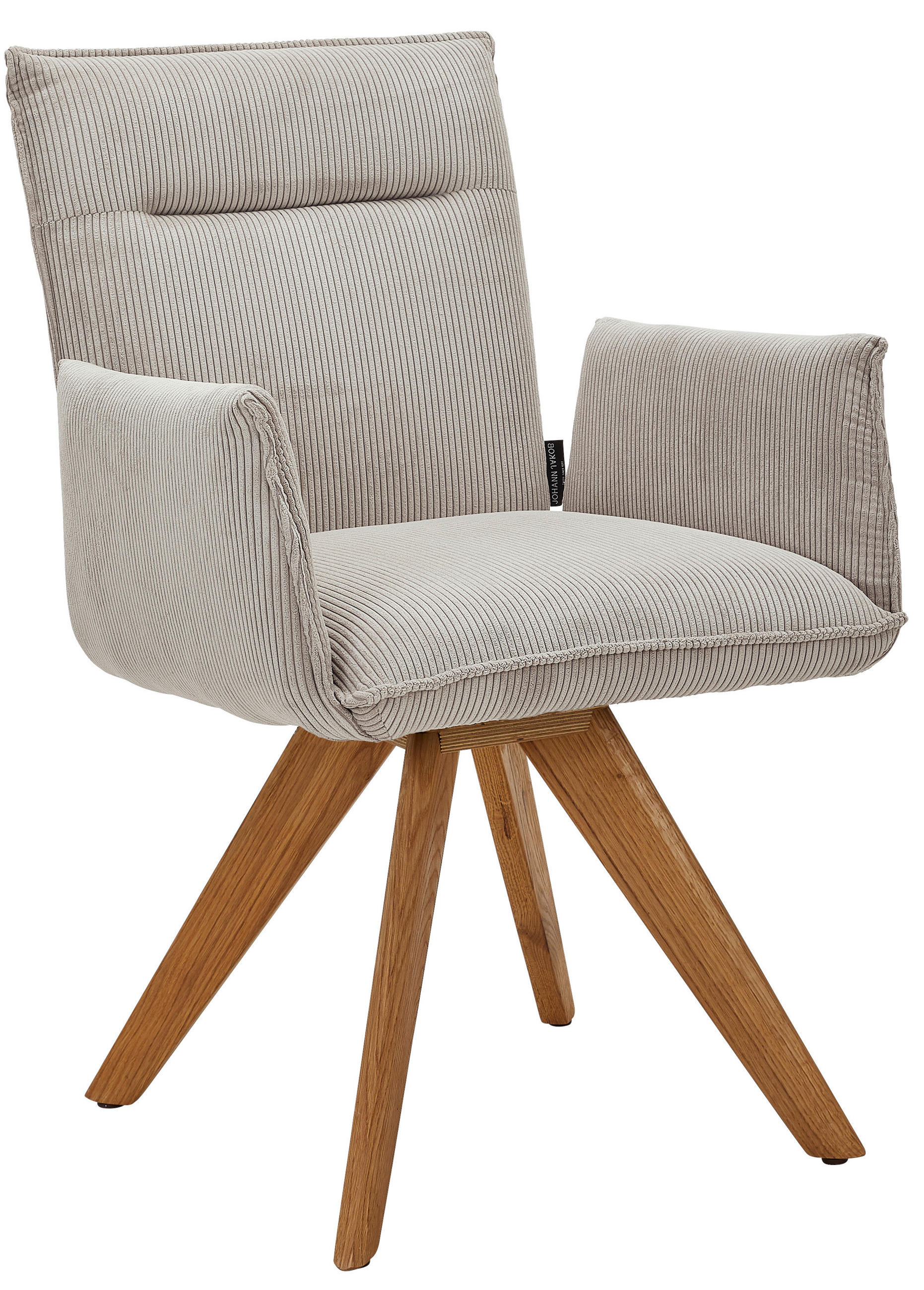 ARMLEHNSTUHL in Holz, Textil Ecru  - Ecru/Wildeiche, Design, Holz/Textil (59/87/62cm) - Johann Jakob