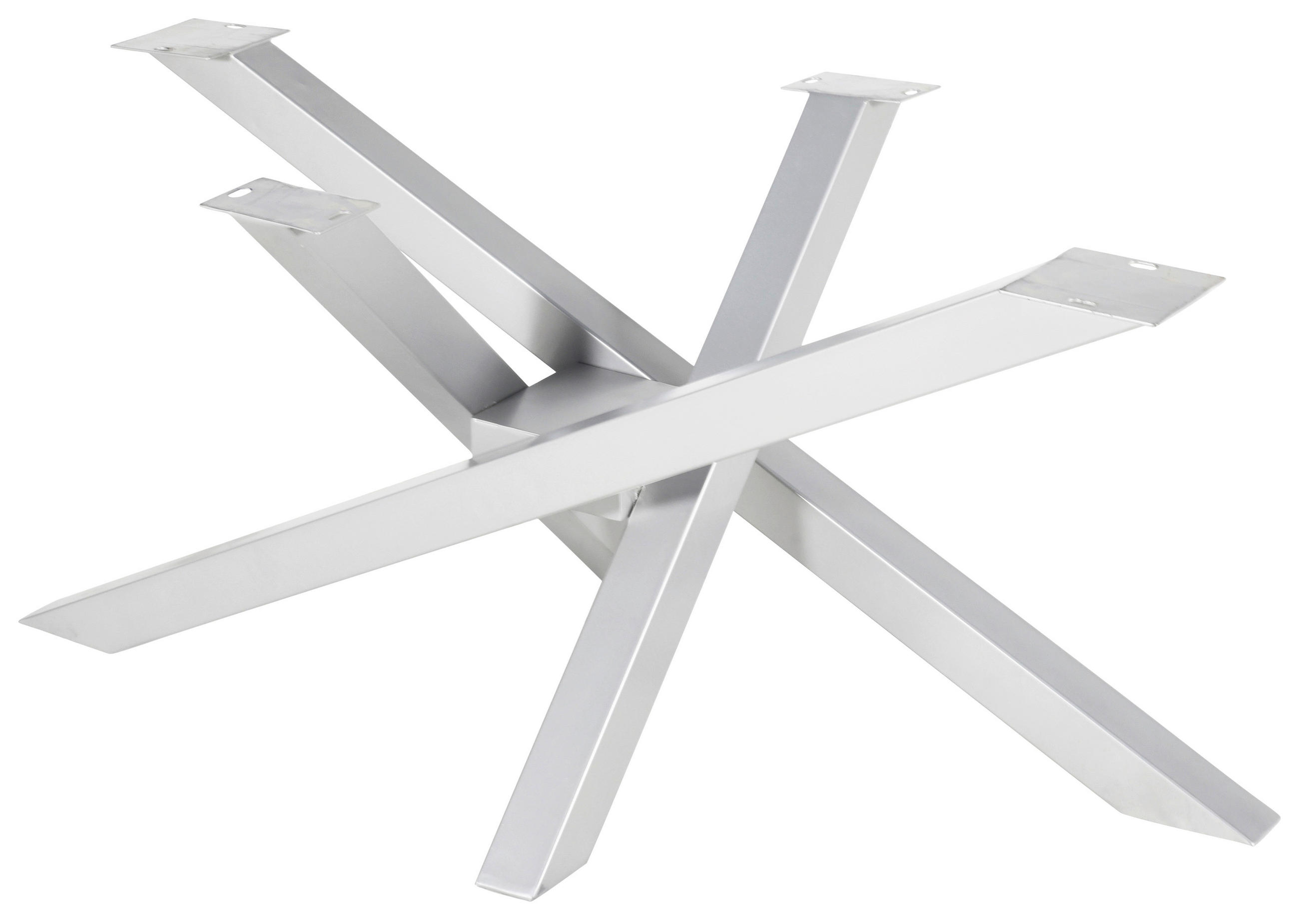 TISCHGESTELL Silberfarben  - Silberfarben, MODERN, Metall (160/70/72cm) - Boxxx
