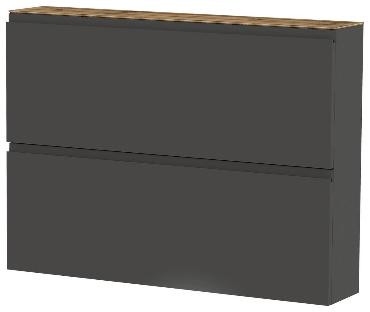 SCHUHKIPPER 110/82/22 cm  - Eichefarben/Anthrazit, Design, Holzwerkstoff (110/82/22cm) - Moderano