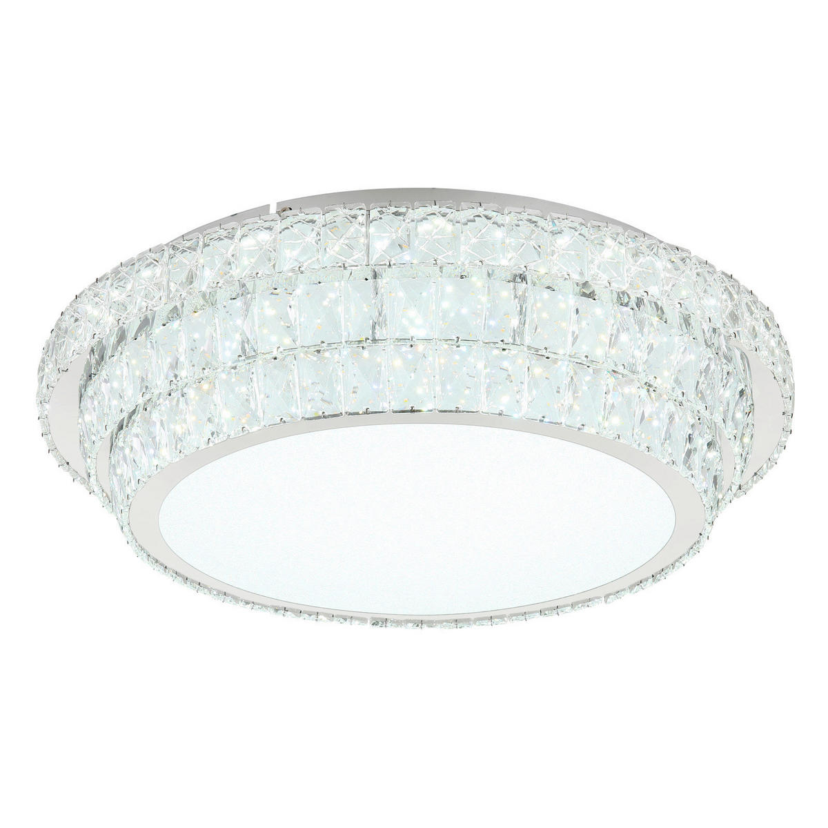LED-TAKLAMPA KLARA 60 cm  - klar/kromfärg, Klassisk, metall/glas (60cm) - Globo