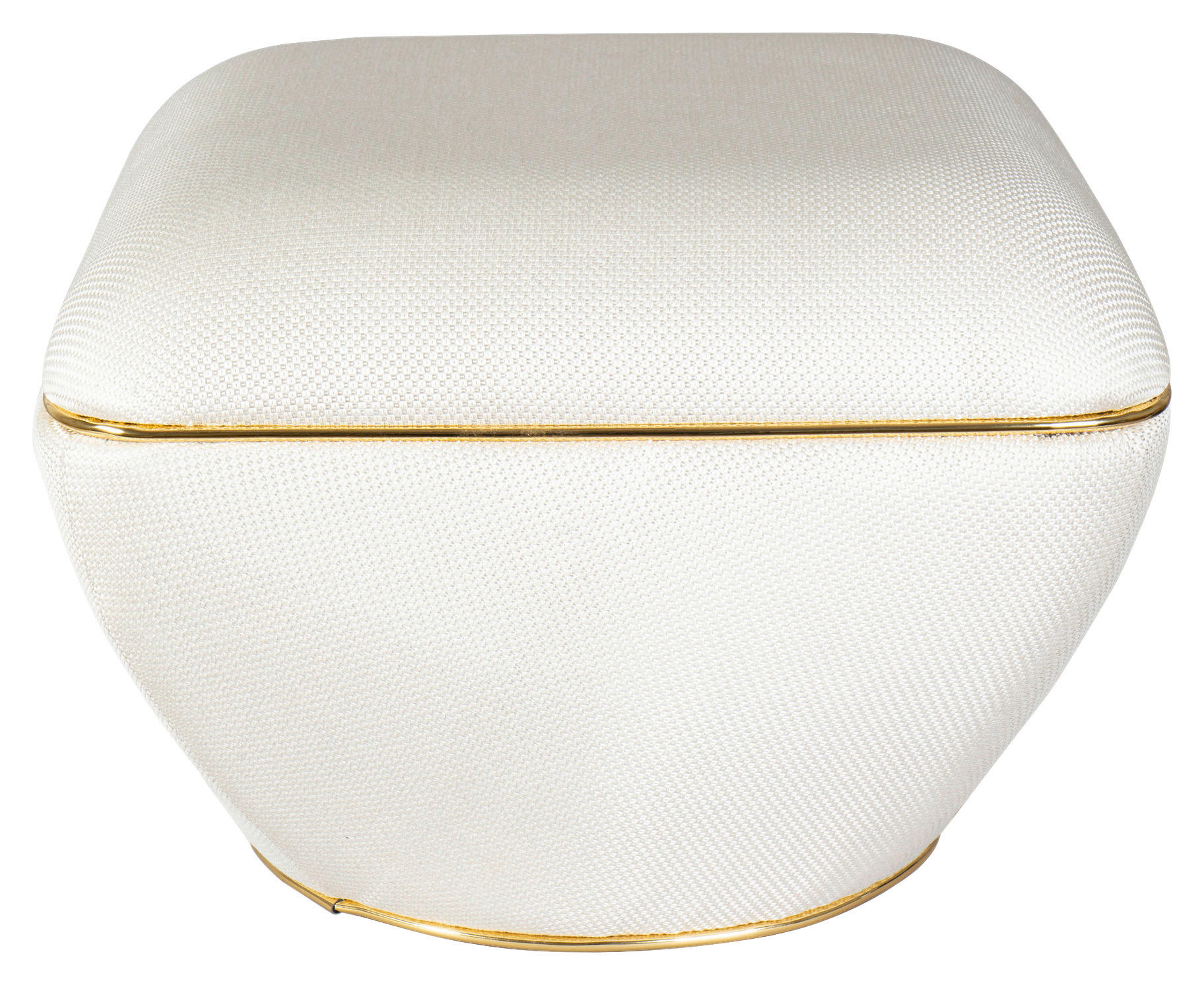 Taburet din textil, auriu, bej