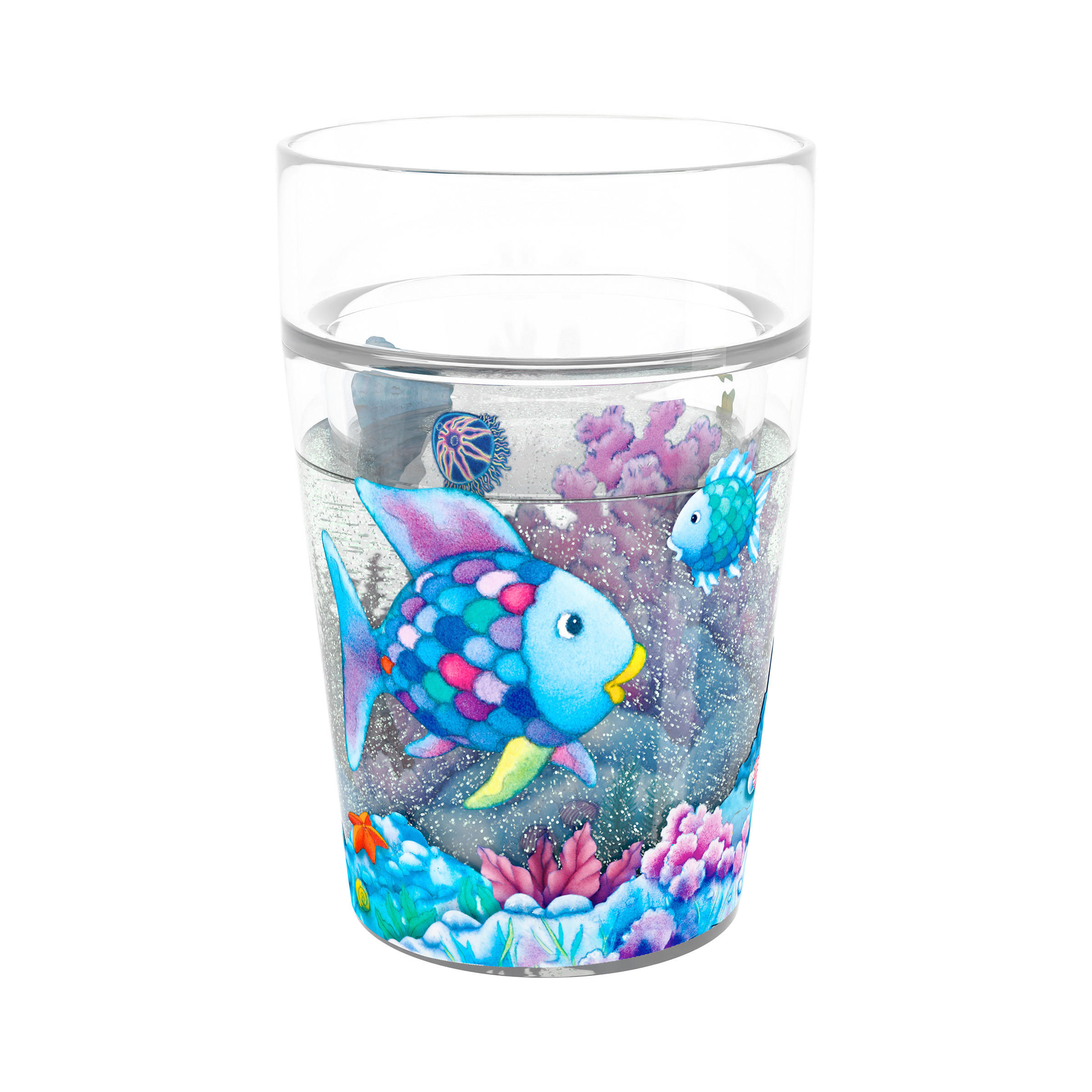 KINDERBECHER Glitzerbecher Der Regenbogenfisch  - Multicolor, Basics, Kunststoff (7,5/11cm) - Haba