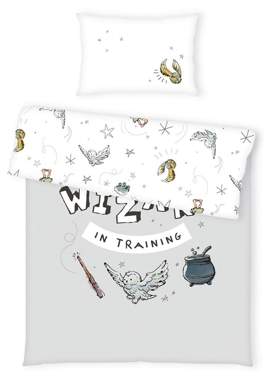 LIZENZBETTWÄSCHE Renforcé 100/135 cm  - Hellgrau/Weiß, Textil (100/135cm) - Herding