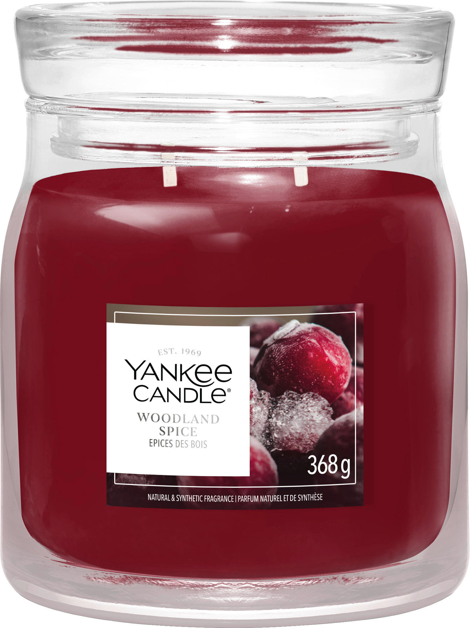 VONNÁ SVÍČKA  - čiré/vínově červená, Basics, parafín/sklo (9,3/11,4/9,3cm) - Yankee Candle