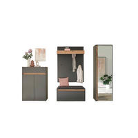 GARDEROBE 5-teilig  in 255/200/40 cm  - Anthrazit/Eiche Wotan, Design, Glas/Holzwerkstoff (255/200/40cm) - Modante