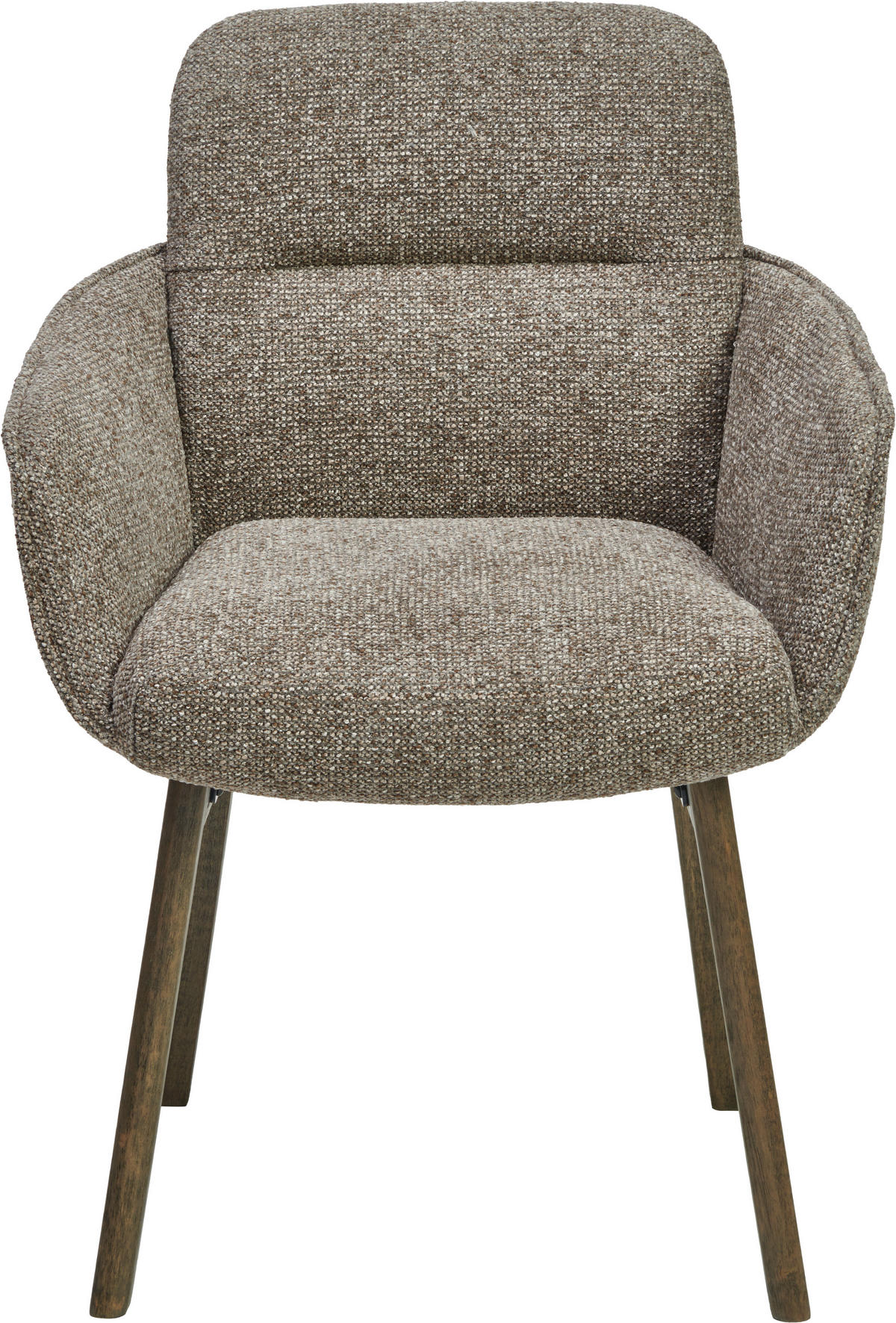 ARMLEHNSTUHL   Struktur  - Dunkelbraun/Grau, MODERN, Holz/Textil (61/88/59cm) - MID.YOU