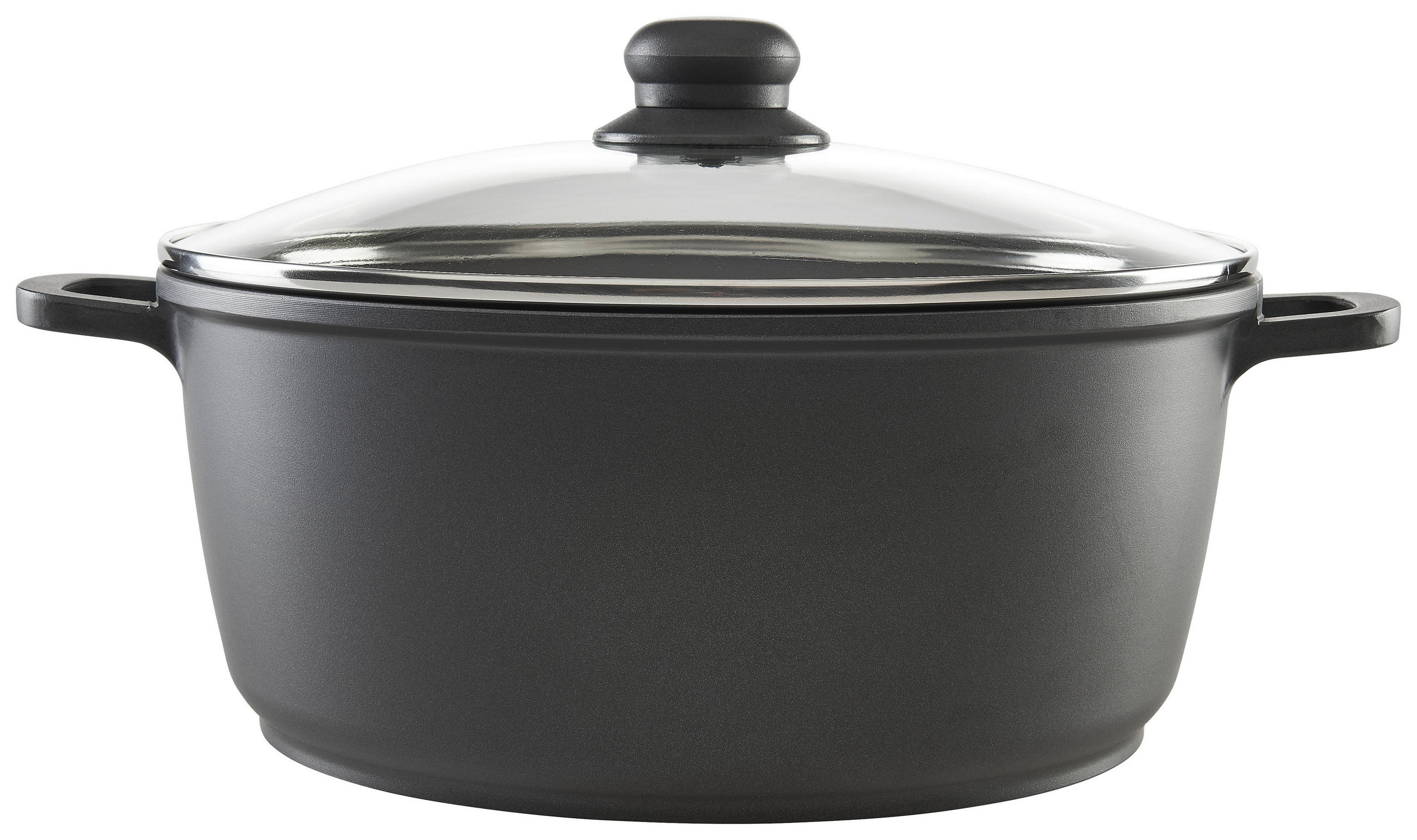 KOCHTOPF 6,2 l  - Klar/Schwarz, Basics, Glas/Metall (28/12,5cm) - Homeware Profession.