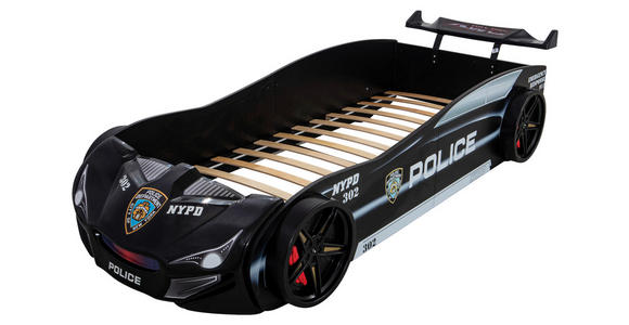 AUTOBETT 90/200 cm Schwarz  - Schwarz/Braun, KONVENTIONELL, Holz/Holzwerkstoff (90/200cm) - Xora