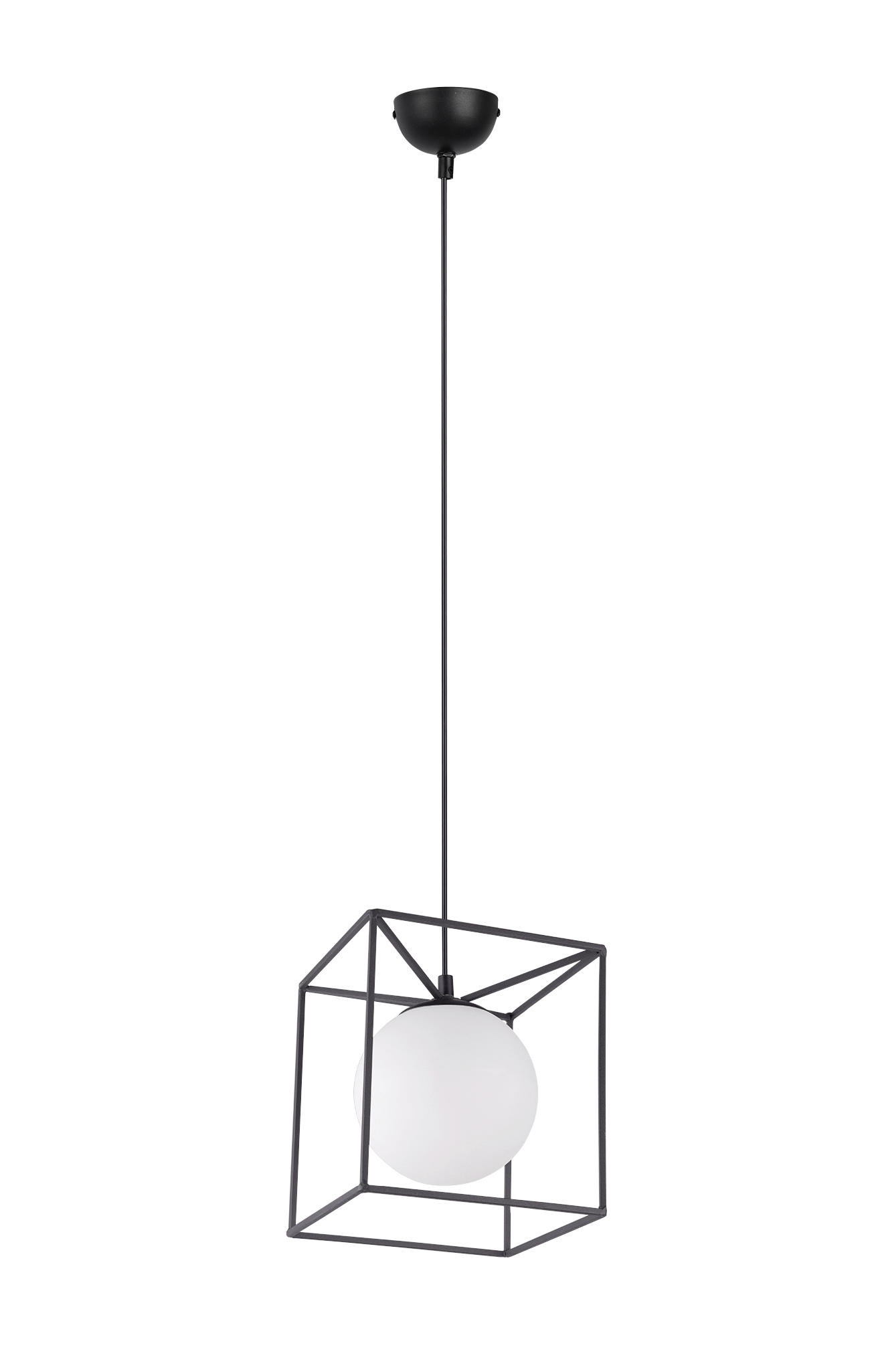 VISEČA SVETILKA  Gabbia 20/150/20 cm           E27 - bela, Trendi, kovina/steklo (20/150/20cm)